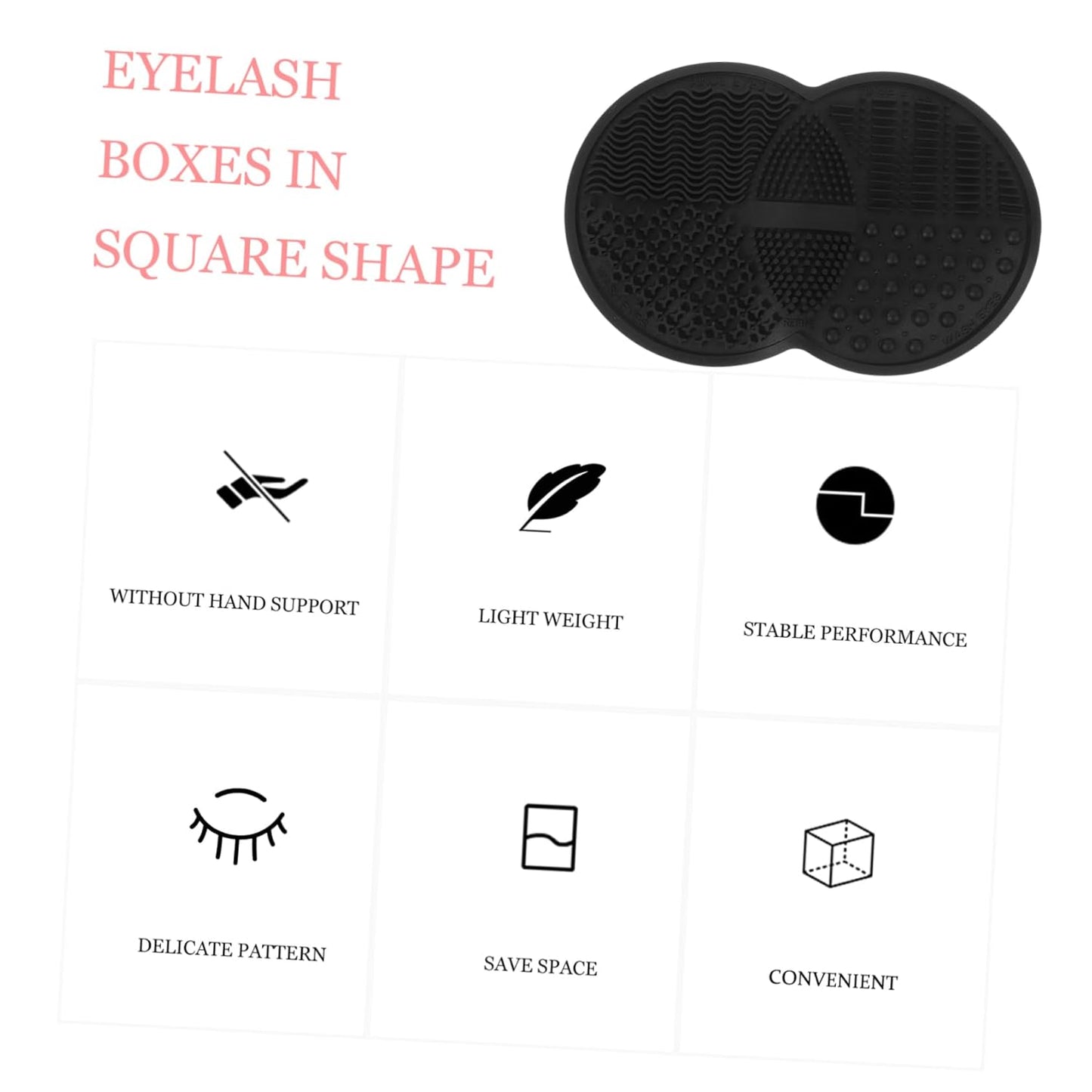 Multi-Functional Makeup Brush Cleaner Silicone Cleaning Pad for Eyeshadow Foundation More Safe for Brushes