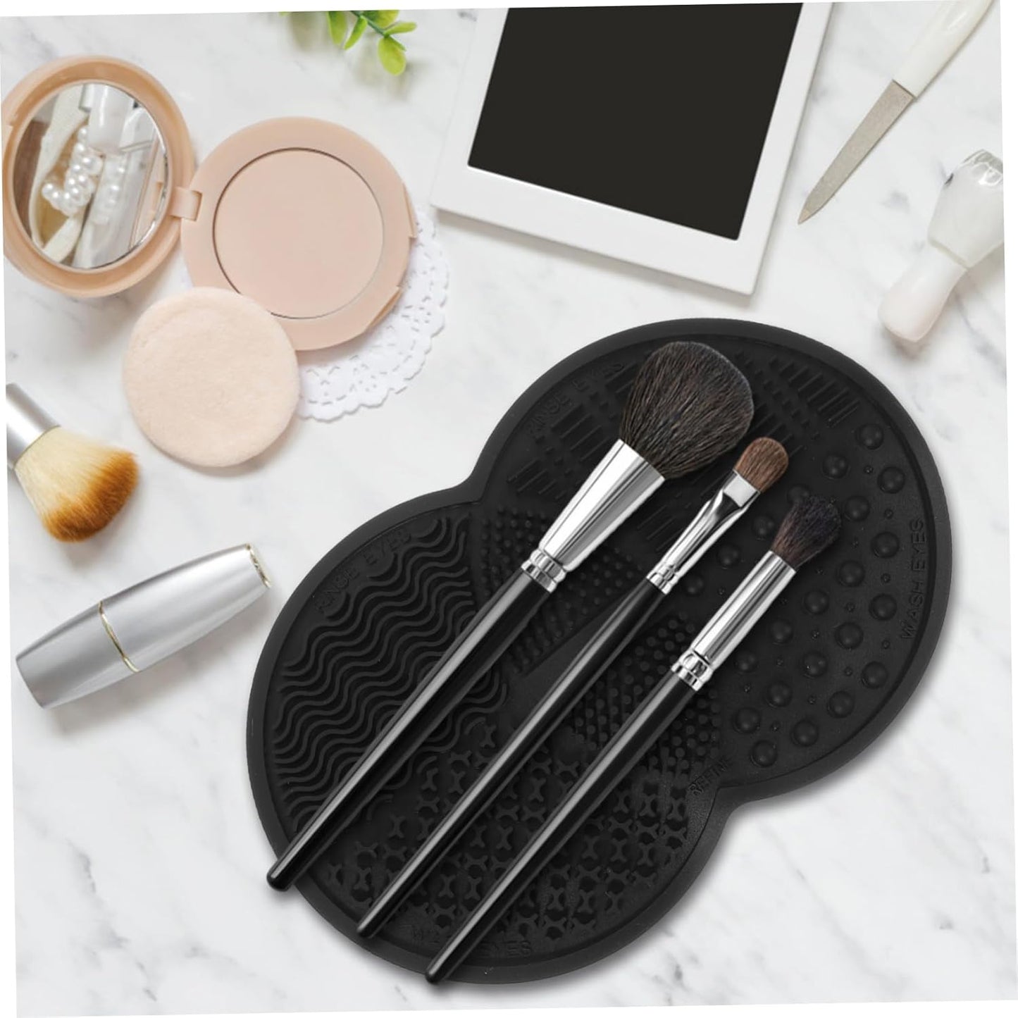 Multi-Functional Makeup Brush Cleaner Silicone Cleaning Pad for Eyeshadow Foundation More Safe for Brushes