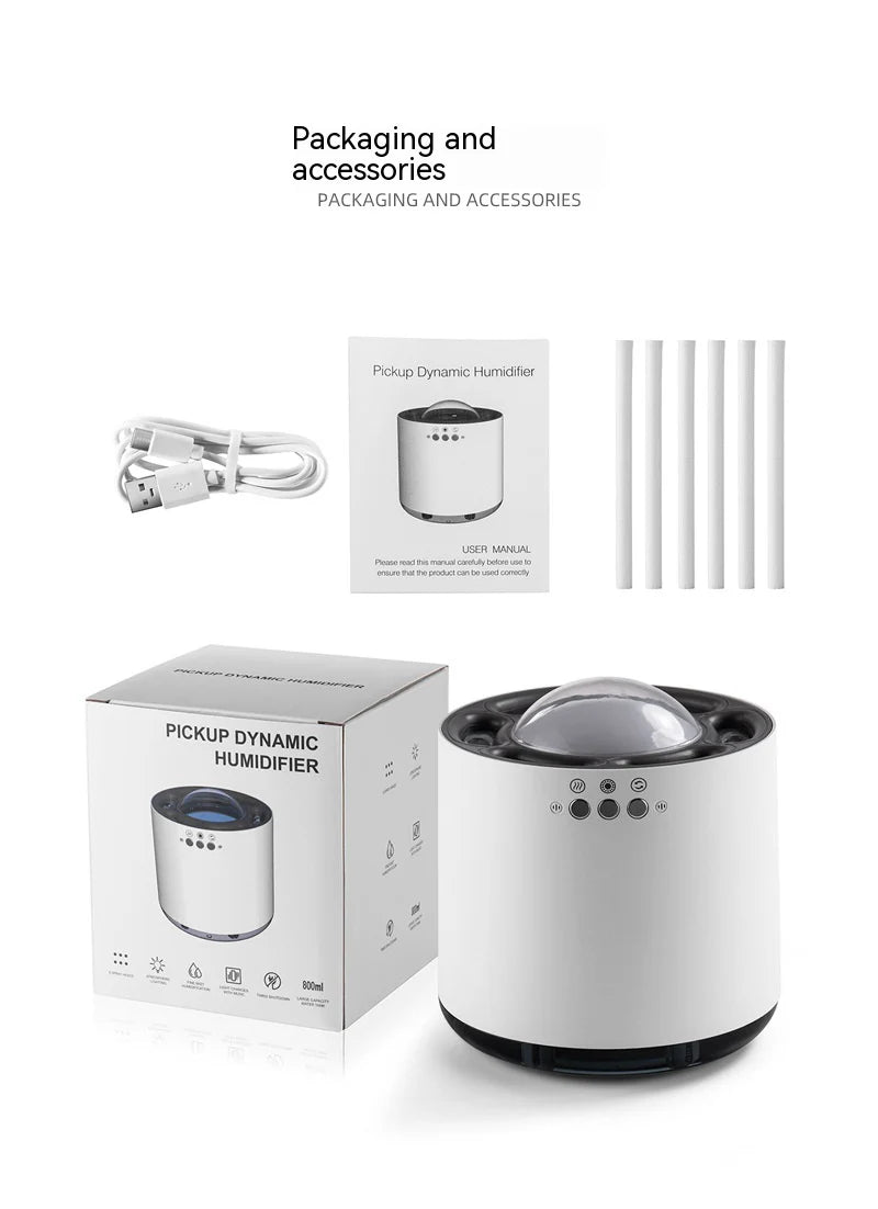 Desktop Mist Humidifier for Office and Home Porous Decor