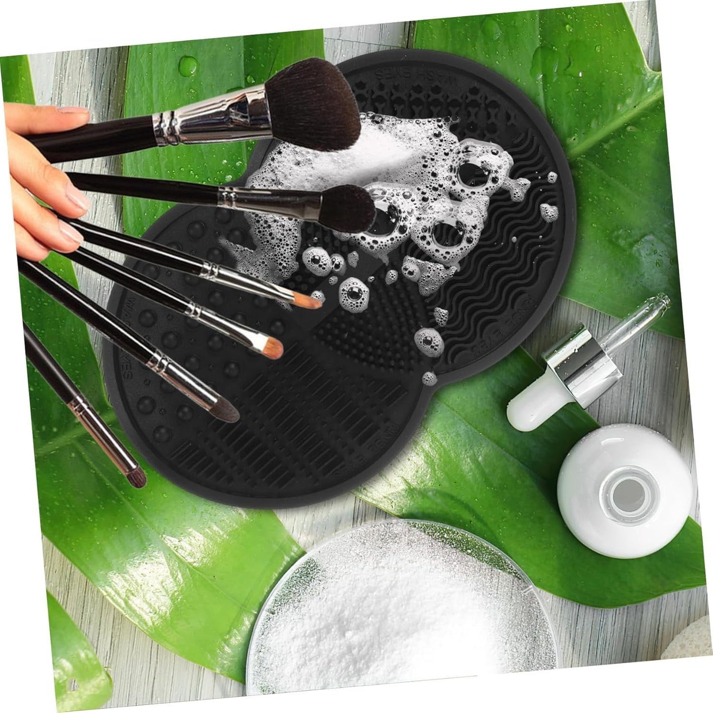 Multi-Functional Makeup Brush Cleaner Silicone Cleaning Pad for Eyeshadow Foundation More Safe for Brushes