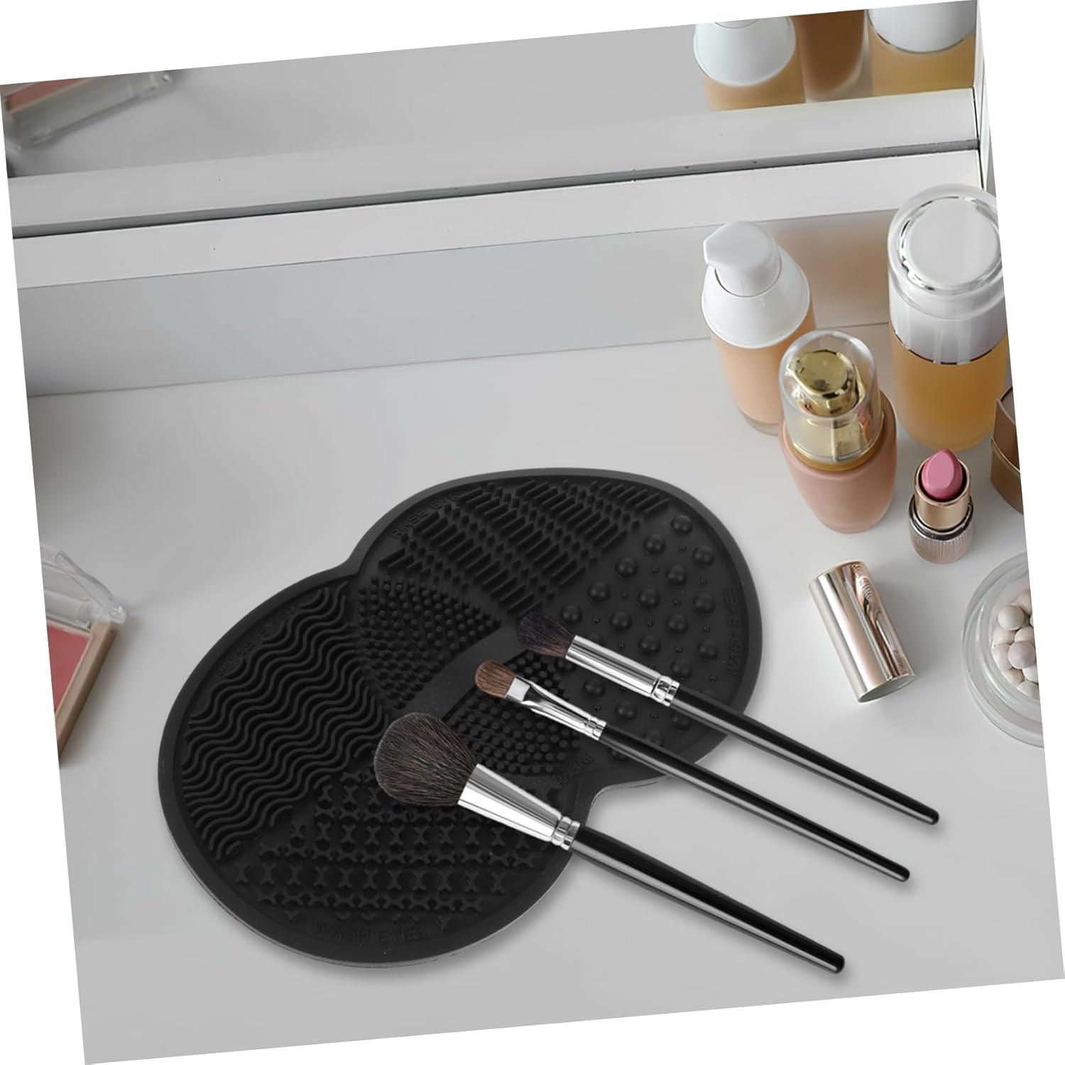 Multi-Functional Makeup Brush Cleaner Silicone Cleaning Pad for Eyeshadow Foundation More Safe for Brushes